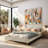 Amanah Corduroy Elegance Tufted Queen Platform Bed with Metal Legs, Sturdy, No Box Spring Required-648977349