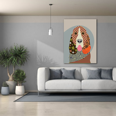 'Basset Hound Dog' by Lanre Adefioye, Canvas Wall Art