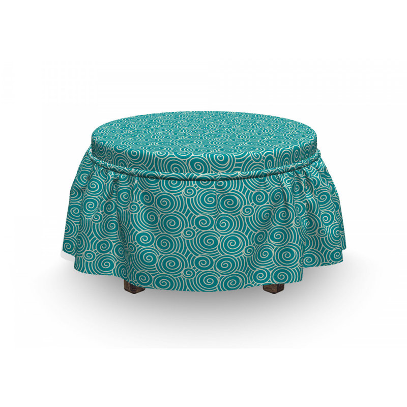 Housse pour repose-pieds à tourbillons oriental