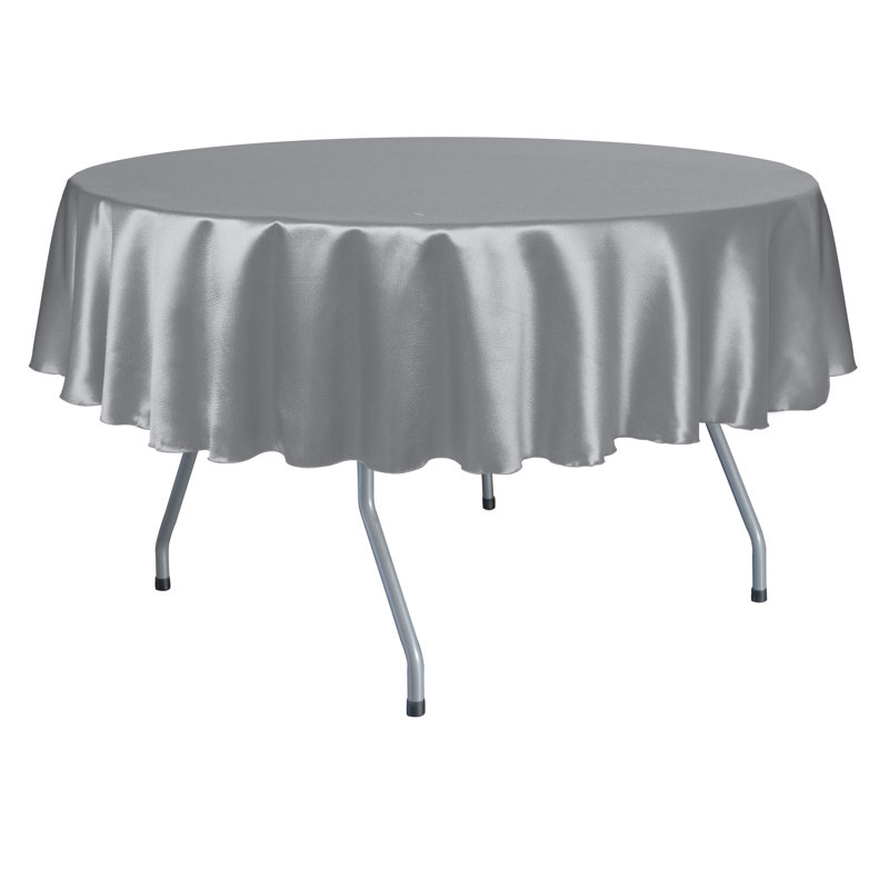 Ultimate Textile -2 Pack- Herringbone - Fandango 72-Inch Round Tablecloth, Silver Grey
