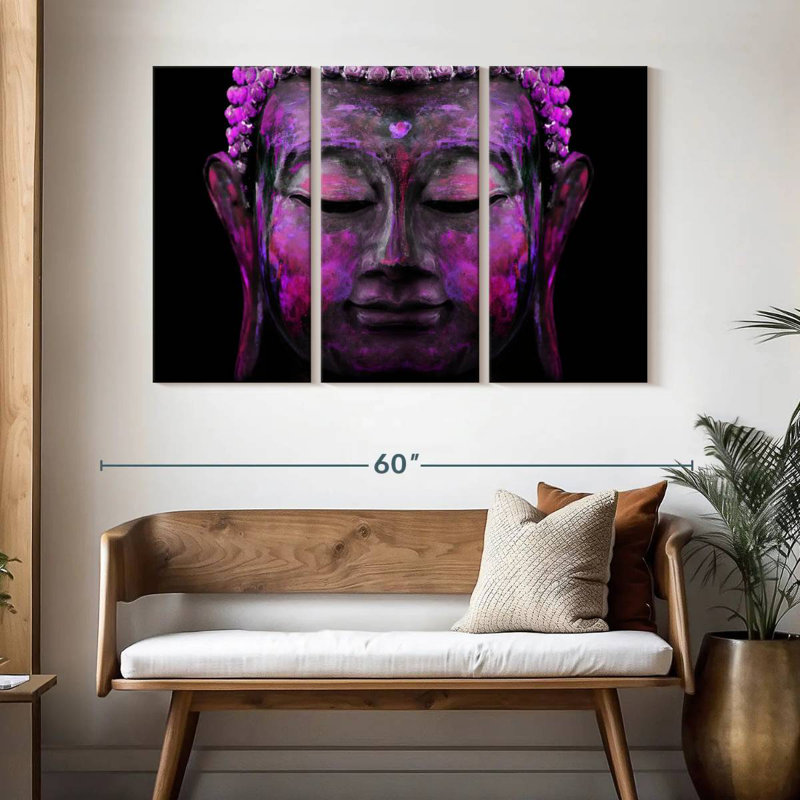 Adella Purple Buddha, 32" H x 50" W