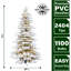 Fraser Hill Farm 10-Ft. Flocked Mountain Pine Christmas Tree With Smart String Lighting, FFMP010-3SN-693732025