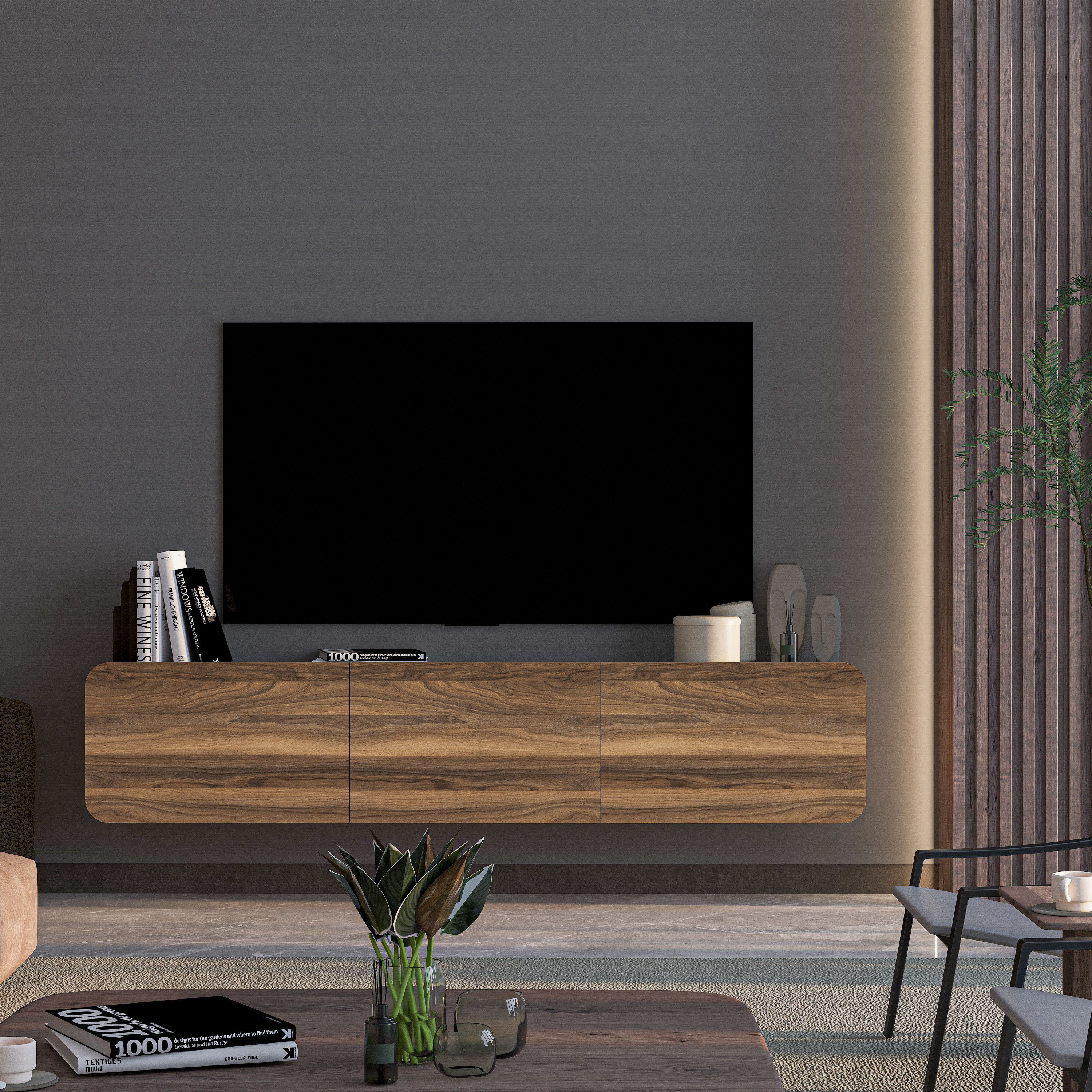 Buy Dark Lloyd Mango Wood Up to 55 TV Stand from the Next UK