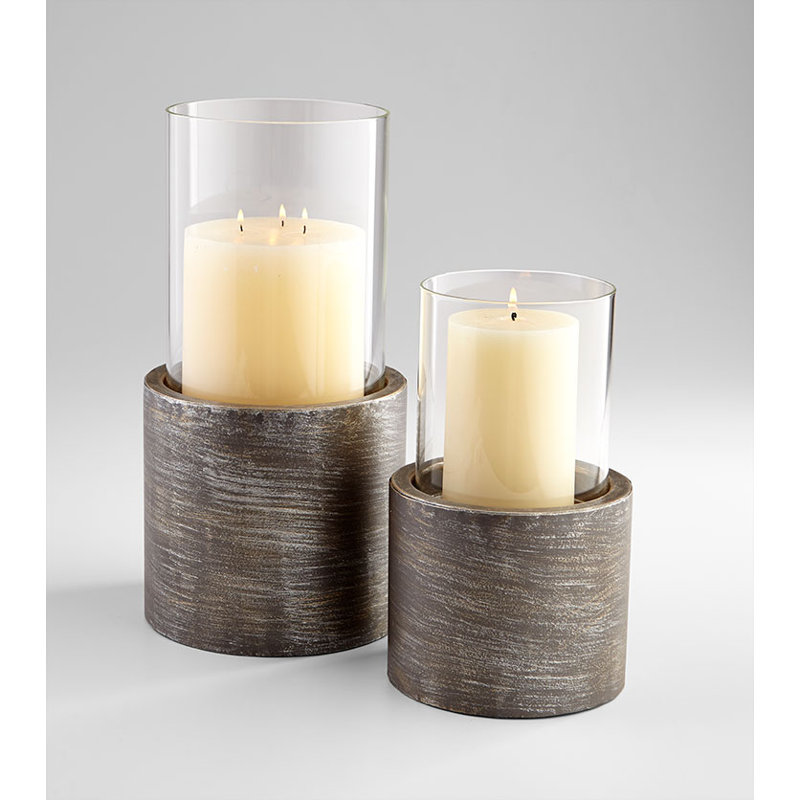 Valerian Tabletop Hurricane, 12.25" H x 7.25" W x 7.25" D