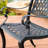 2 Cast Aluminum Dining Chairs - Black, Mesh Back And Seat, Weather For Outdoor Style, Patio, Deck, Backyard-1810206345