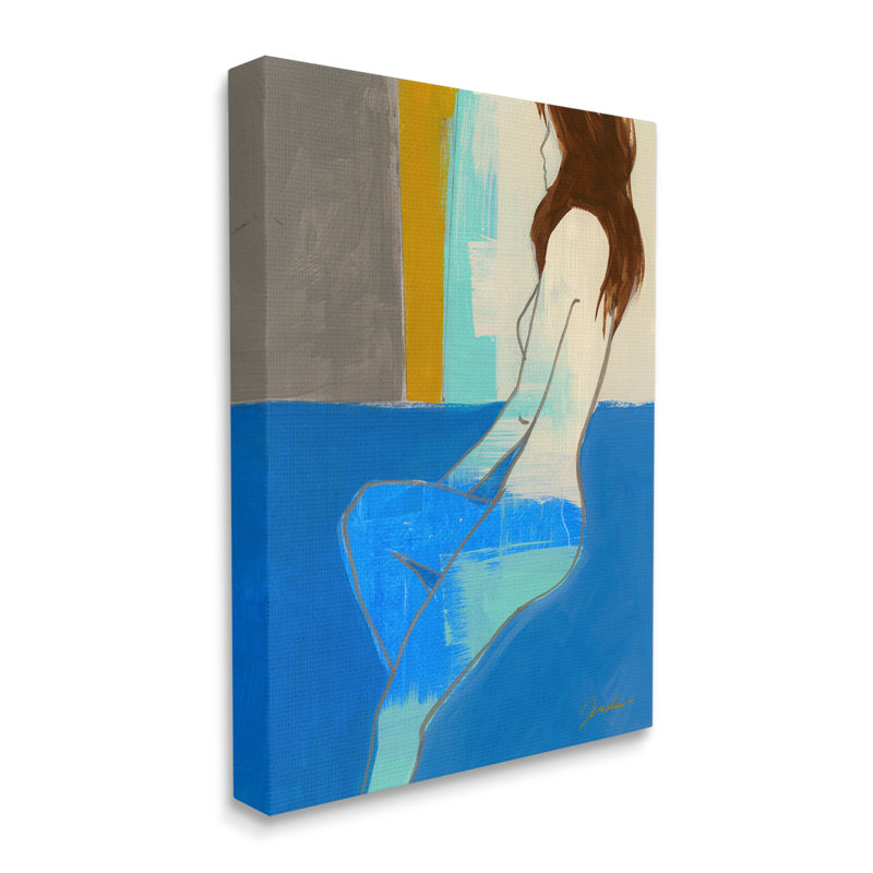 Abstrait, peinture bleue chaos, mouvement rigide et audacieux, giclée noire, art texturé par Sarah Stockstill977