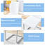 6 chaises de salle à manger rembourrées en polyuréthane blanc, stables et tendance pour l'intérieur de 6 chaises