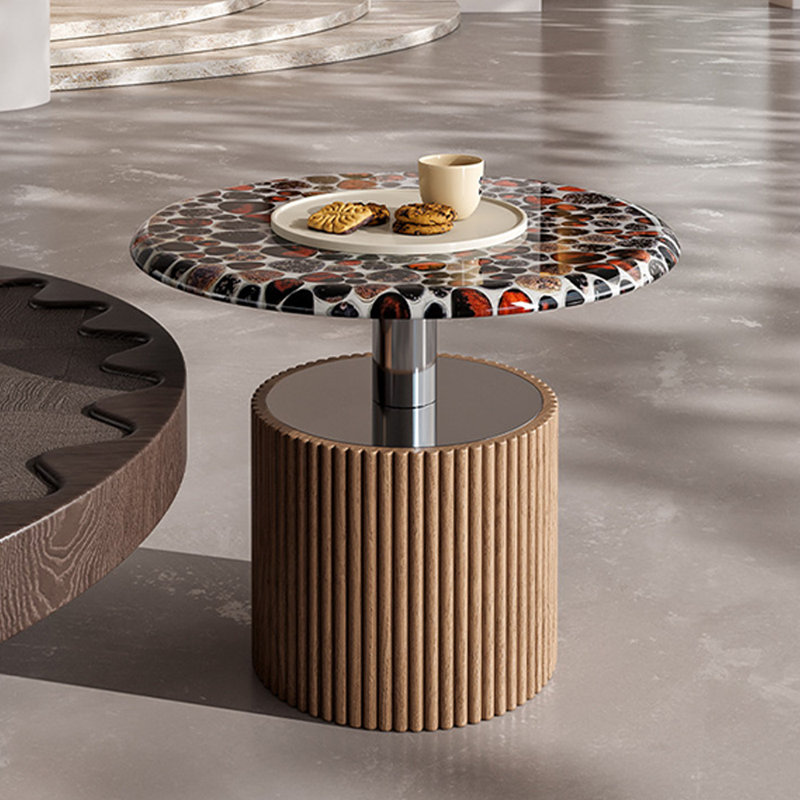 Ensemble de tables basses rondes en bois haut de gamme