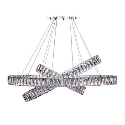 Lustre géométrique unique à DEL Nadell Elegance