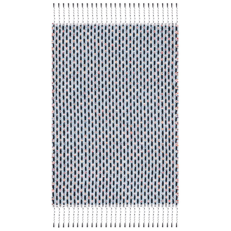Tapis bleu / noir Mona 475, Rectangle 4 pi x 6 pi