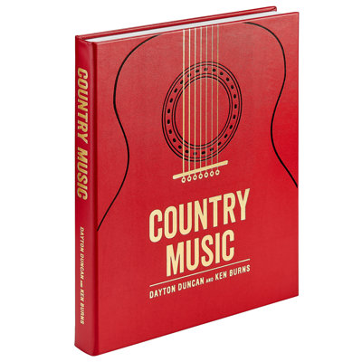 Graphic Image Country Music by Dayton Duncan and Ken Burns Coffee Table Book Leather Red