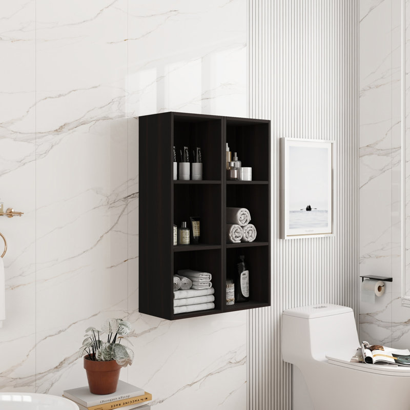 Combinaison de tablettes de rangement murales de 24 pouces, convenant à une petite salle de bain, bureau, salle de rangement