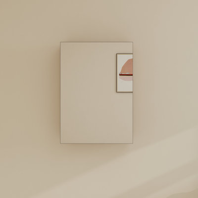 Armoire de rangement murale pour salle de bain 20 ", armoire à pharmacie flottante avec tablettes en verre réglables