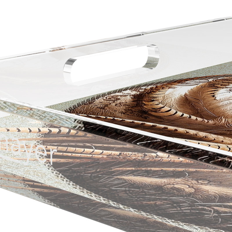 Plateau décoratif carré en acrylique Woodland Pheasant Partners
