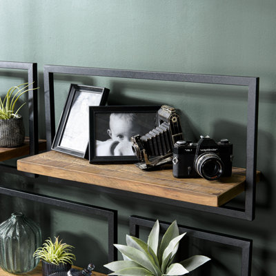 Mccombs Teak Solid Wood Floating Shelf