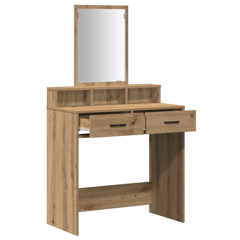 79 X 41 X 140 Cm Mirror Vanity Unit, Artisan Oak