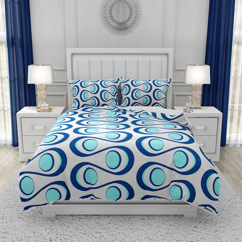 Ensemble de housse de couette et insert 5 pièces en microfibre multicolore, Housse de couette très grand + 4 pièces supplém