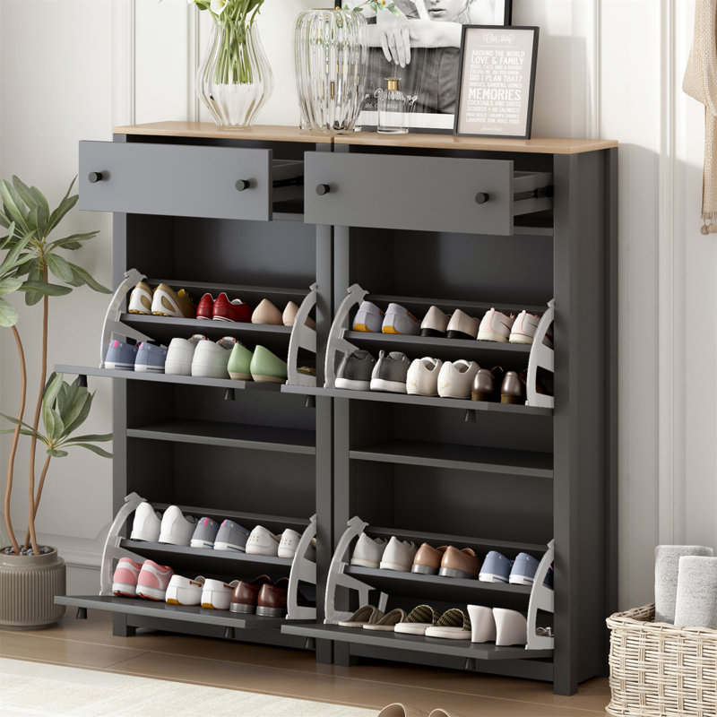 Armoire à chaussures moderne avec tiroirs multifonctionnels et design élégant pour la maison