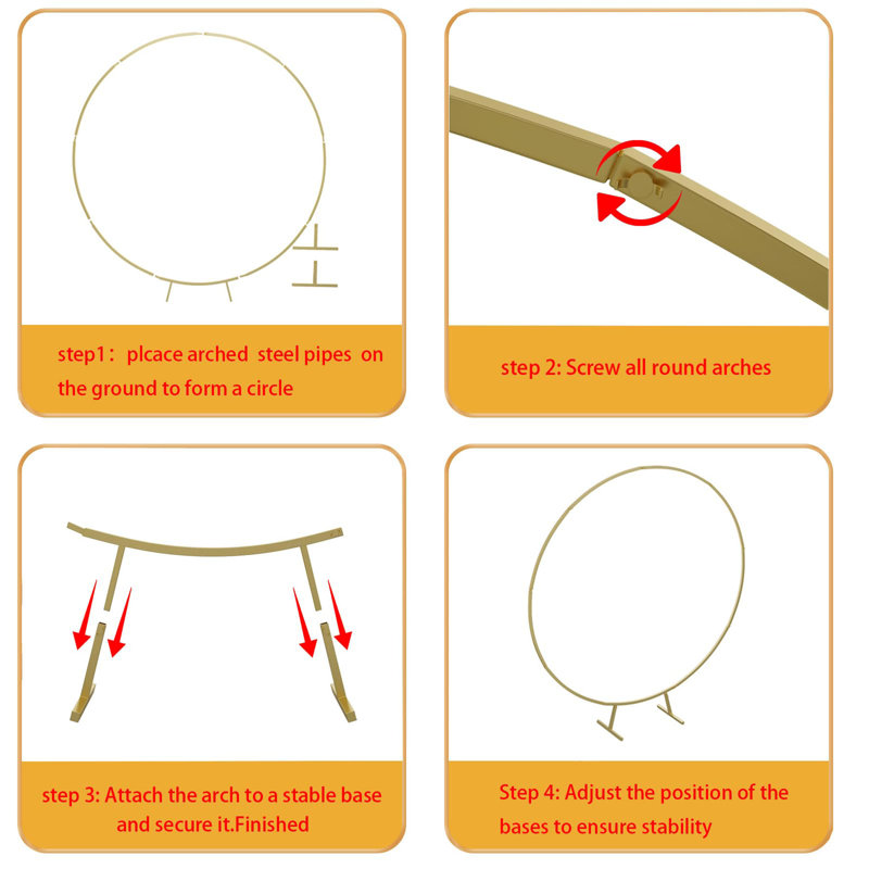 86.6'' W x 12'' D Backdrops & Signs in Gold