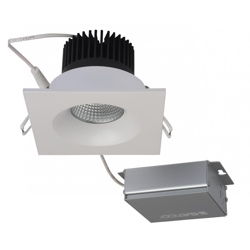 Ensemble d'éclairage encastré sans fil 3,5 po 3000K 3000M, Blanc