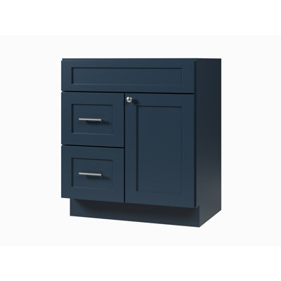 Disar 30'' Bathroom Vanity With Left Drawer Base Only