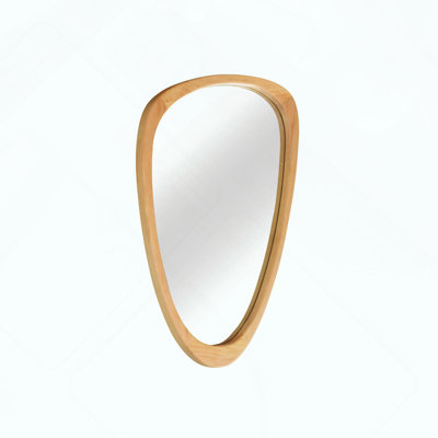 Irregular Solid Wood Frame Decorative Mirror