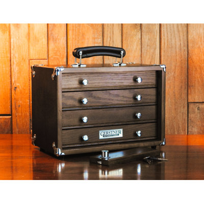 Gerstner International T12 Chest – Dark Oak Organizer Chest for Desktop Tools, Hobbies & Everyday Gear