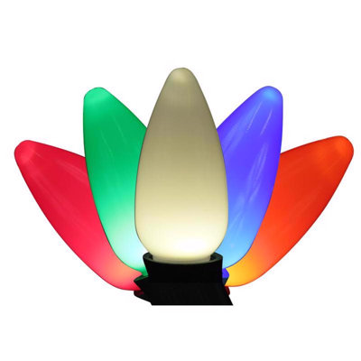  LED PS C9 Multicolored 25 ct Christmas Light Bulbs
