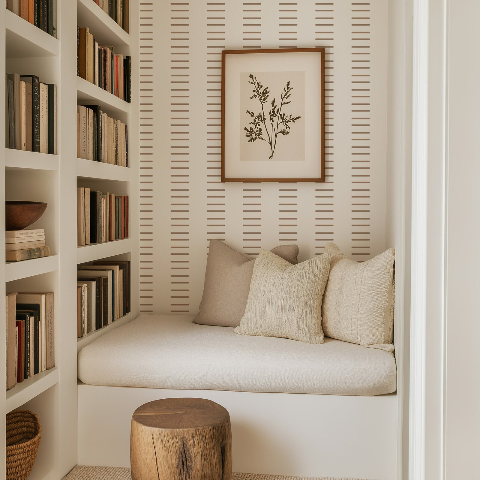 Mrs Paranjape Papers Mrs Paranjape Self-Adhesive Wallpaper, Faux Grasscloth, Non-pasted, Truly Taupe