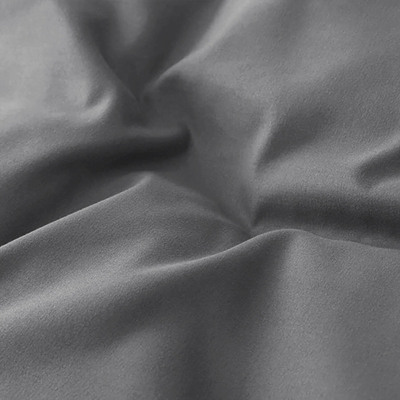 Premium 4-Piece Microfiber Duvet Cover Complete Set, Double Duvet Cover Set + 3 Additional Pieces, Grey