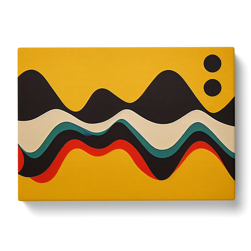 Scandinavian Soundwave Art Abstract - Wrapped Canvas, 35cm H x 50cm W x 3cm D