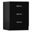 Lycinda 3 Drawer Chest Of Drawers - Matt Finish, Scratch Resistant, Brushed Chrome Metal Handles-1324373764