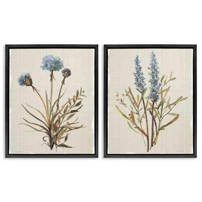 Ensemble de cadres flottants 2 pièces Natural Budding Blooms, design par Carol Robinson