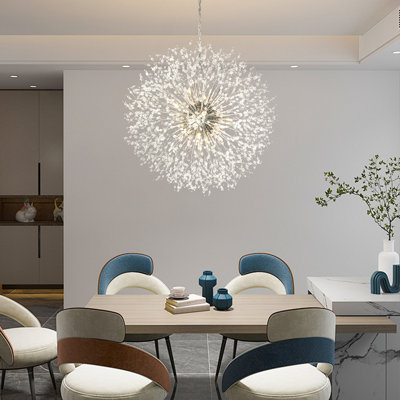 Dandelion 20-Light Sputnik Crystal Chandelier Starburst Sunburst Ceiling Lighting