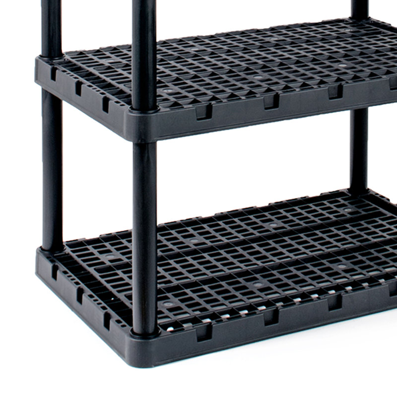 36'' W Plastic Storage Rack, 56.25" H x 36" W x 24" D