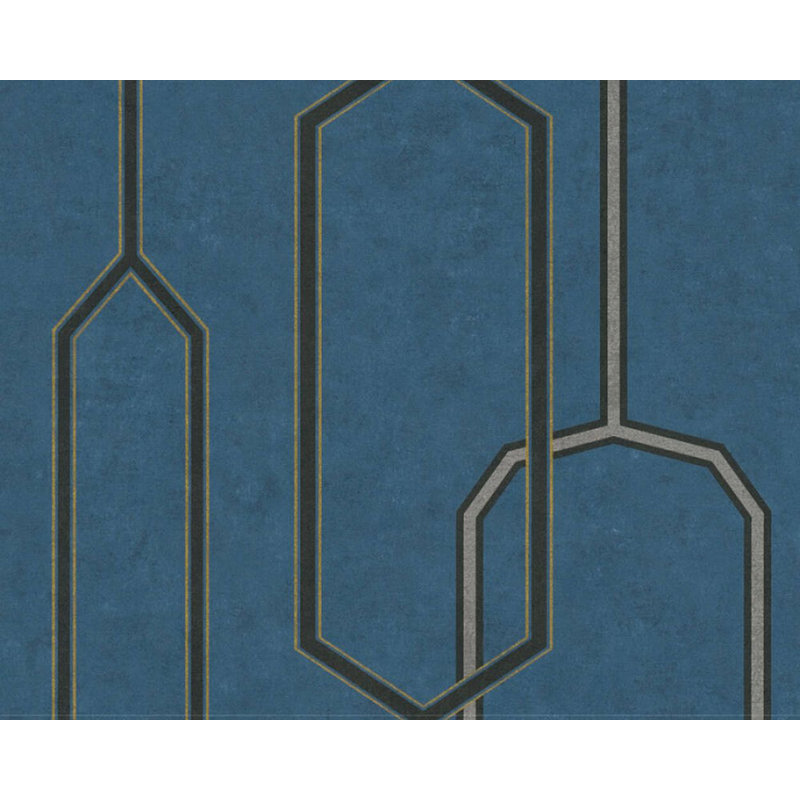 Rouleau de papier peint texturé L 33 pi x l 21 po, Bleu