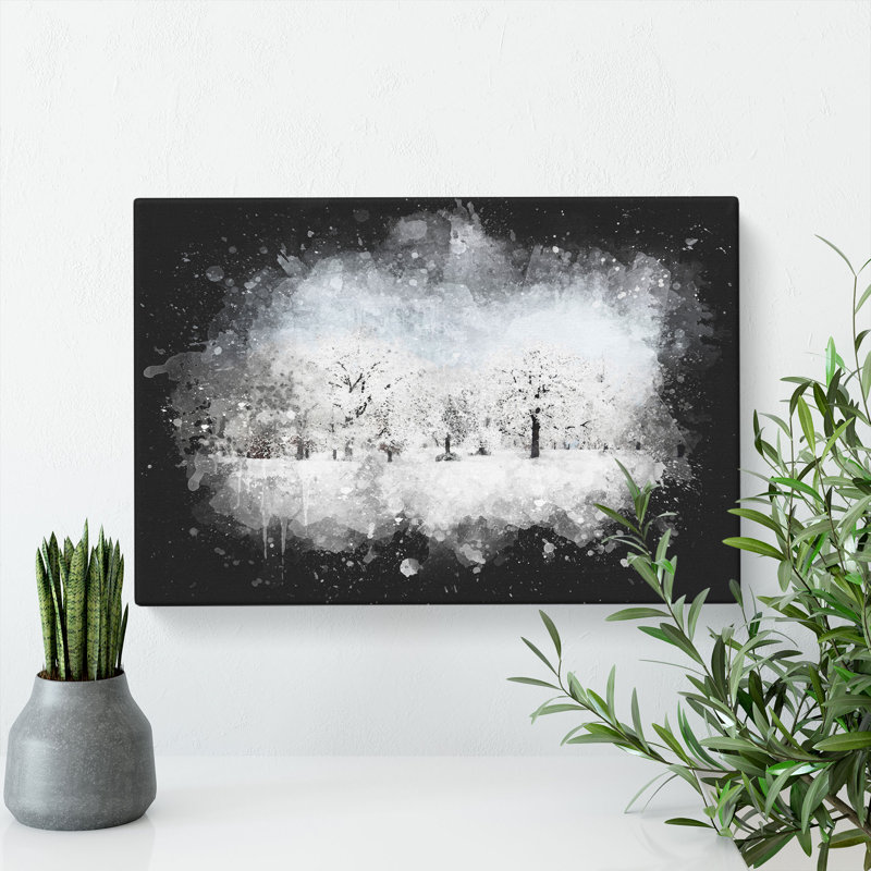 Snow Covered Trees - Wrapped Canvas, 50cm H x 76cm W x 3cm D