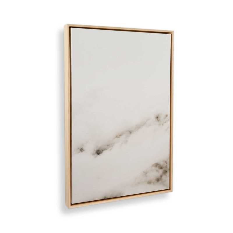 Impression sur toile Hazy Horizons I, dans un cadre en érable américain, 12 po x 8 po