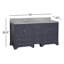 Meuble-lavabo double 72 po avec comptoir en marbre de Carrare gris Ariel-576089937