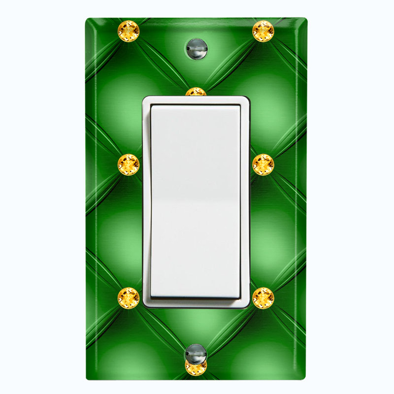 Patterned 1 - Gang Toggle Light Switch Standard Wall Plate