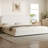 Bensu Platform Bed Frame, Cloud Collection with Boucle Upholstery & Rounded Headboard, Thickened Footboard-1364679764-1364679771
