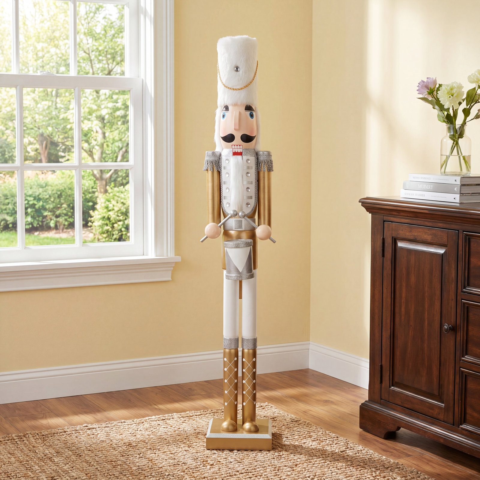 Wooden Gold Soldier Nutcracker Figurine