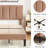 Auxter Upholstered Platform Bed Frame with Vertical Channel Tufted Adjustable Headboard, Velvet Fabric Mattress Foundation with Strong Wooden Slats, Heavy Duty, No Box Spring Needed, Noise-Free-1856483187-1877220124