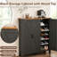 Range-chaussures à 5 niveaux avec 4 tablettes réglables et armoire latérale Farmhouse-138029367