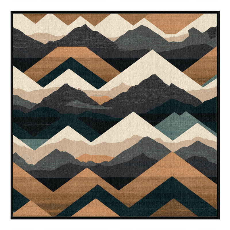  Tapis lavable Mountain Ridge Southwestern, Rond 8 pi