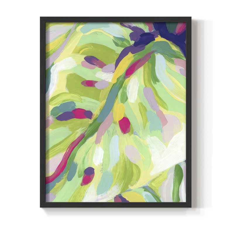 «Bright Tropical Abstraction I», Noir, noir, noir, noir, H 30 po x l 24 po