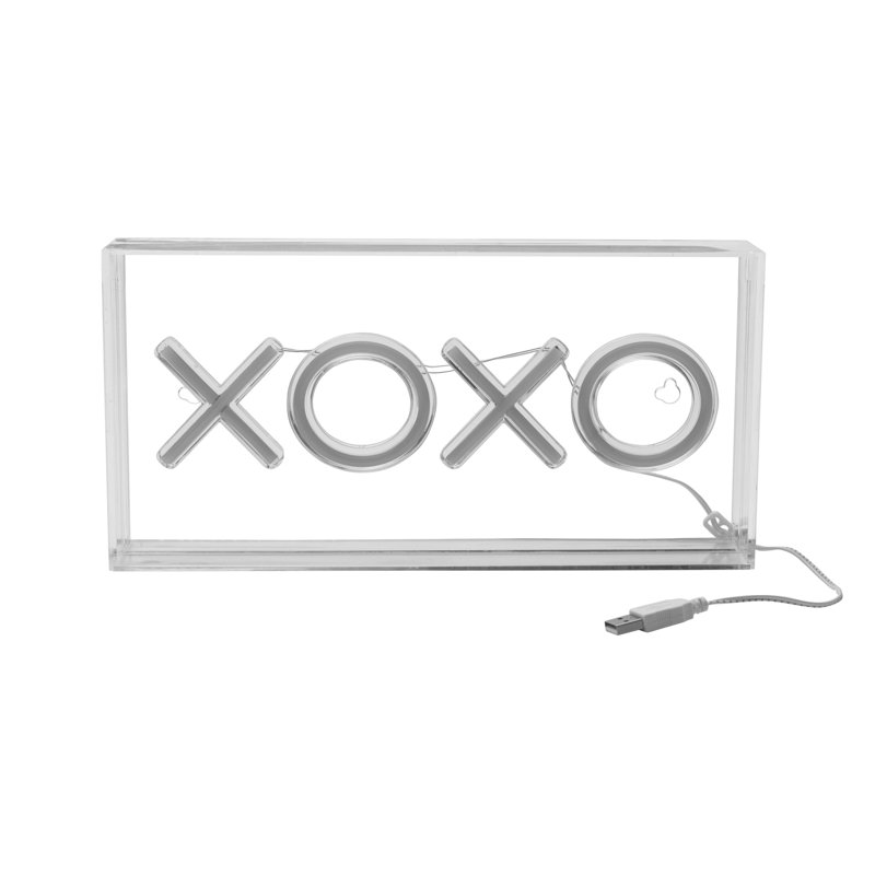 Elements "XOXO" Plastic LED Neon Sign, 12X6 Inch
