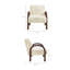 Lunet Faux Shearling Accent Armchair In Ecru-585063378