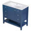 Meuble-lavabo autoportant de 36 po avec lavabo, une armoire et trois tiroirs-1622446005
