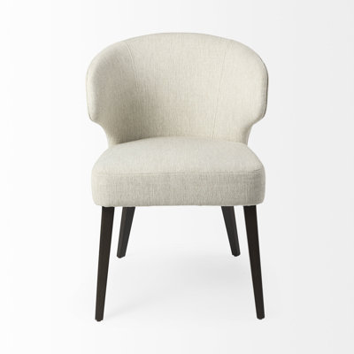 Fauteuil à oreilles rembourré en tissu Golino